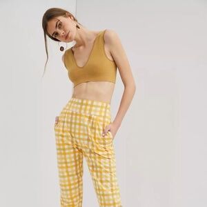 Anthropologie S/W/F Jolie Gingham Tapered Pants $249